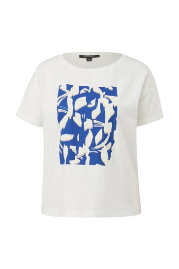 COMMA, T-Shirt 01D3_weiß