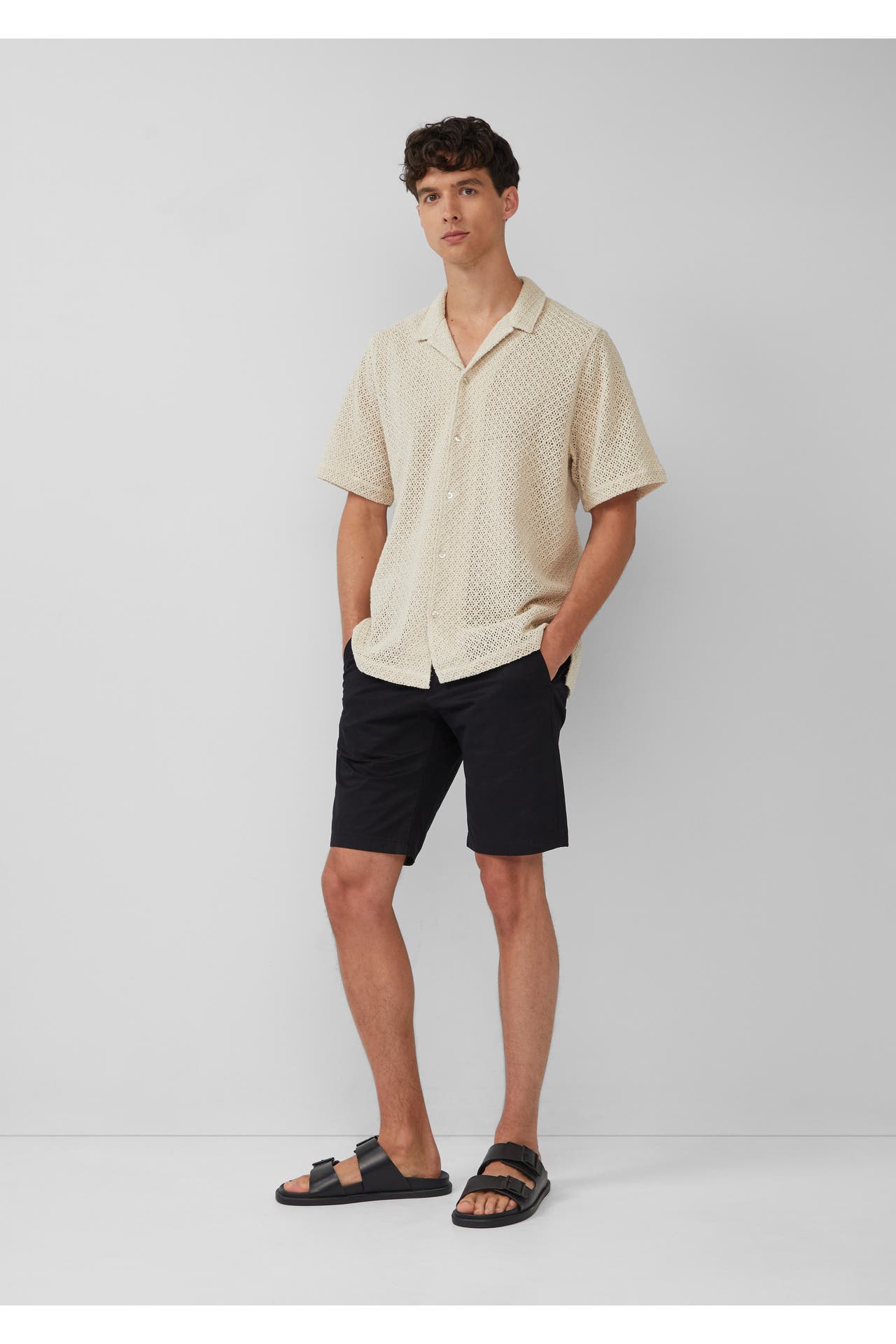 S.OLIVER Kurzarmhemd 0810_helles sand Loose Fit, Bild 1