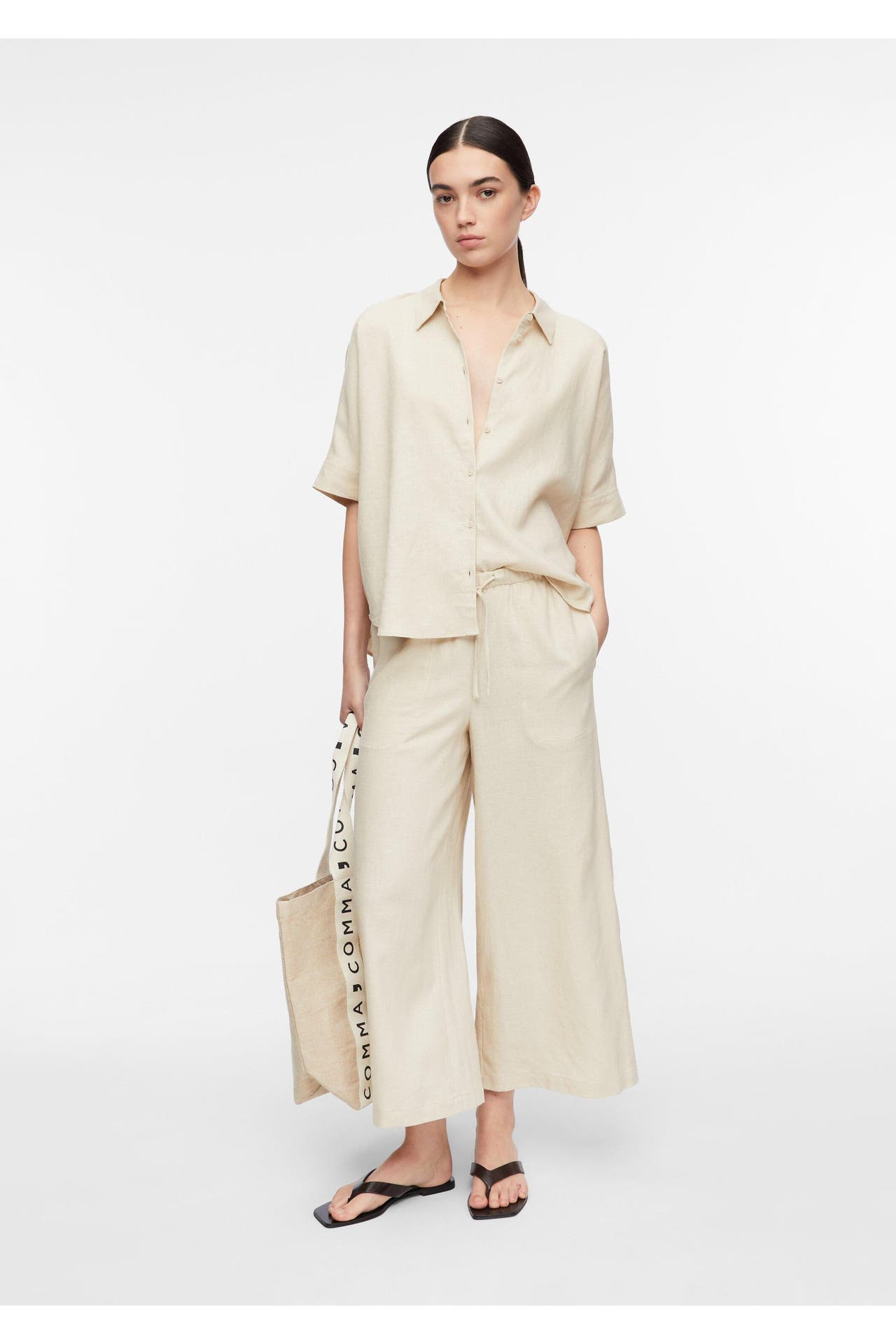 COMMA, Stoffhose 9300_helles beige Tapered, Bild 1