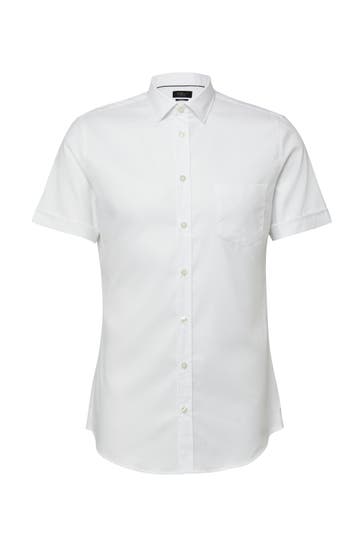 S.OLIVER Kurzarmhemd 01K0_weiß Regular Fit