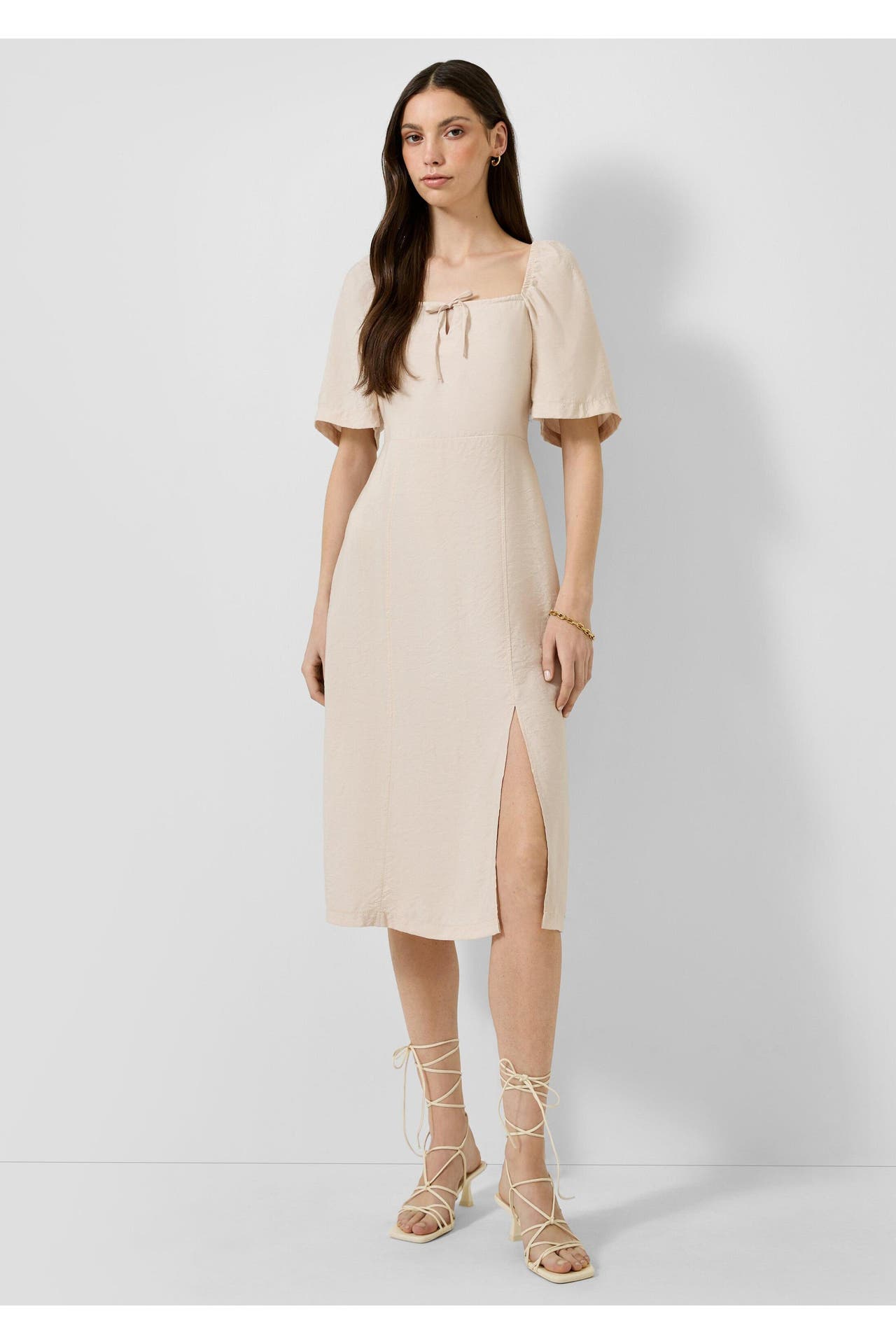 QS BY S.OLIVER Midikleid 9300_helles beige, Bild 1