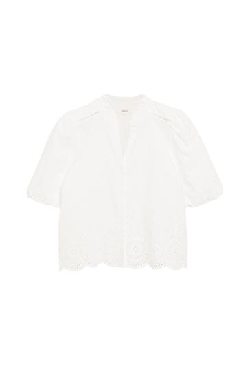 S.OLIVER Blusenshirt 0100_weiß
