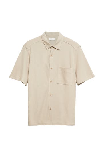 S.OLIVER Kurzarmhemd 8148_beige Regular Fit