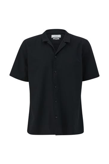 S.OLIVER Kurzarmhemd 9999_schwarz Regular Fit