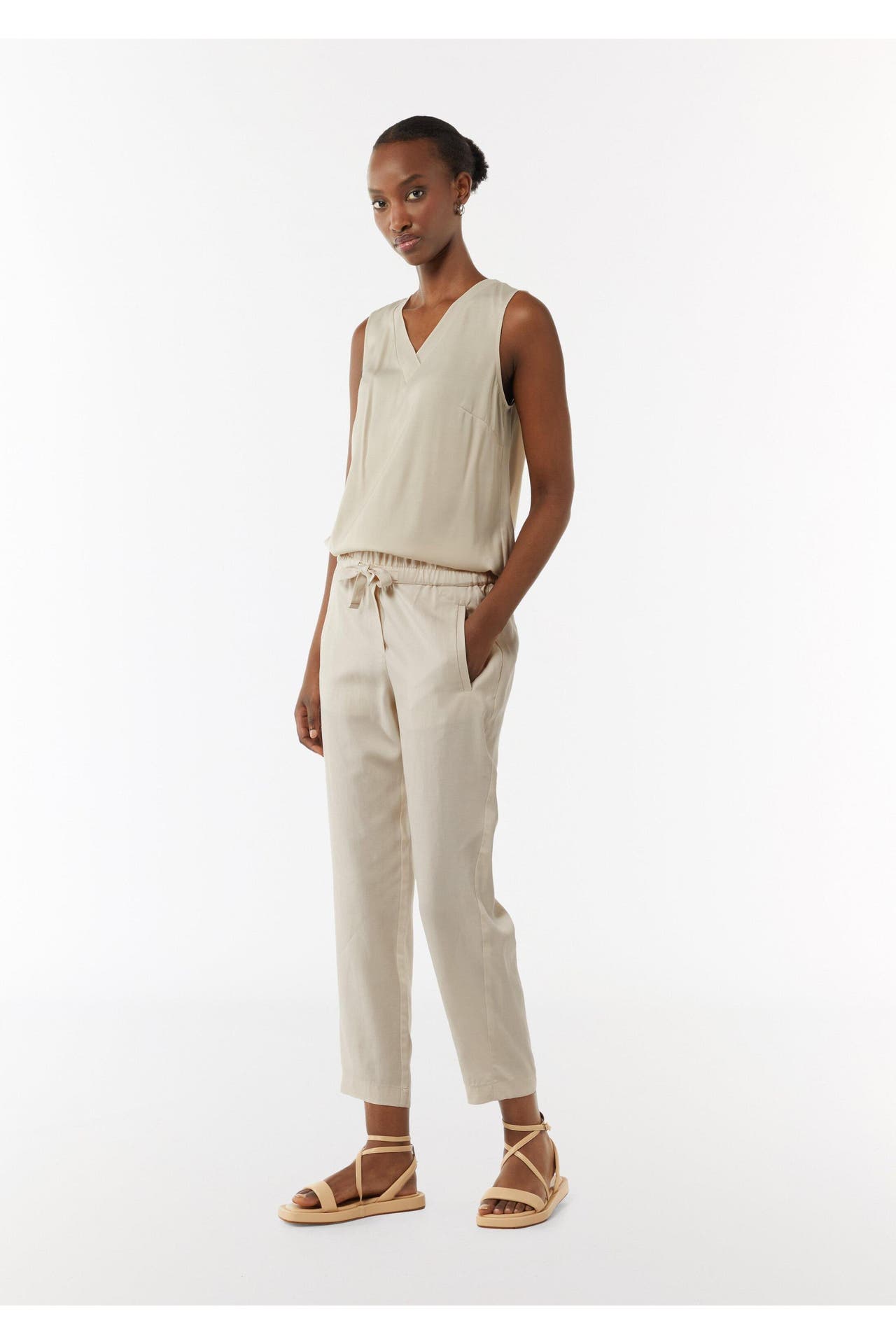 COMMA, Stoffhose 8013_helles beige Tapered, Bild 1