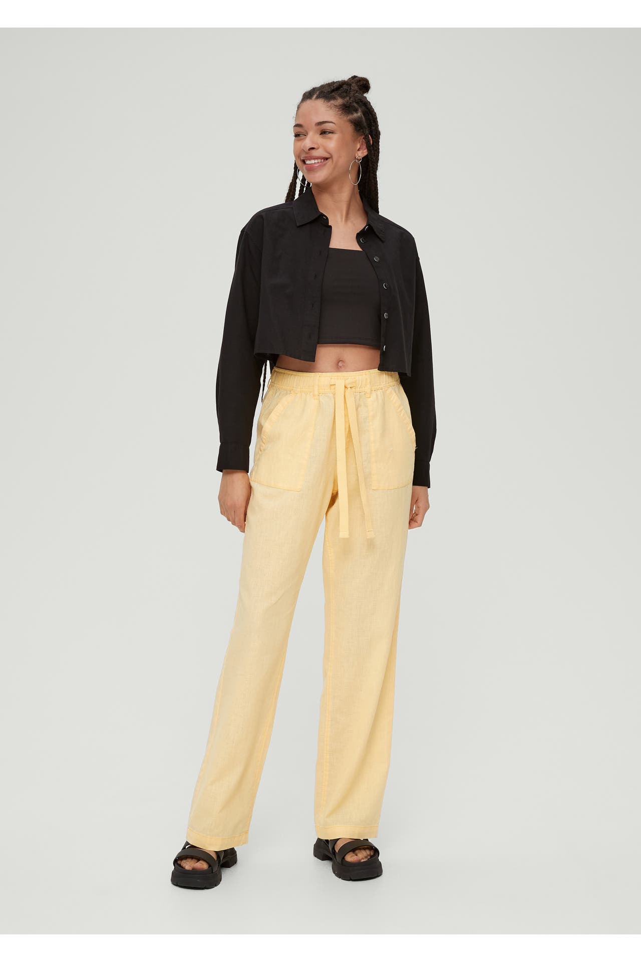 QS BY S.OLIVER Stoffhose 1317_zitrone Tapered, Bild 1