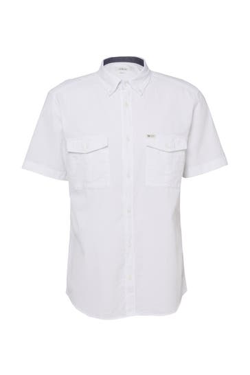 S.OLIVER Kurzarmhemd 0100_weiß Regular Fit