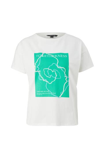 COMMA, T-Shirt 01D1_weiß