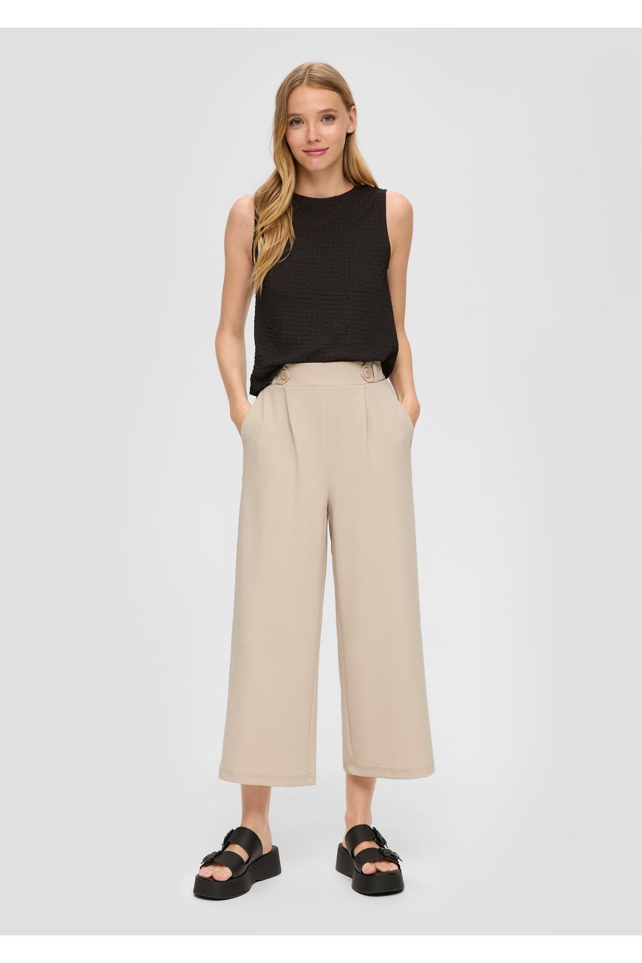 QS BY S.OLIVER Stoffhose 8108_beige Tapered, Bild 1