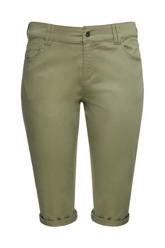 QS BY S.OLIVER Short 7282_helles olivgrün Tapered