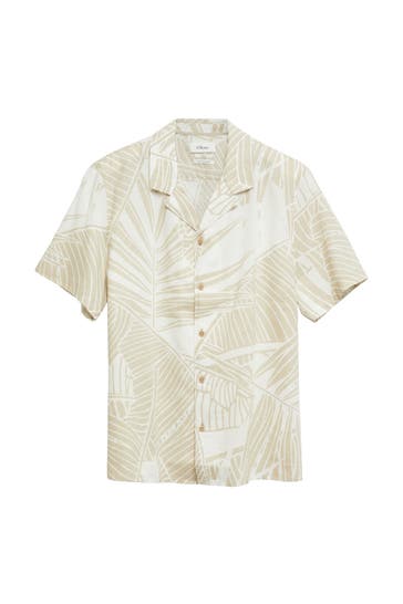 S.OLIVER Kurzarmhemd 81A0_beige Loose Fit