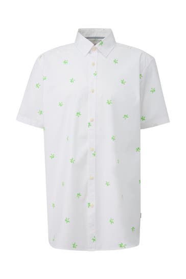 S.OLIVER Kurzarmhemd 01A3_weiß Slim Fit