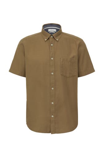 S.OLIVER Kurzarmhemd 8483_sandstein Regular Fit