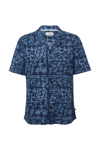 S.OLIVER Kurzarmhemd 58A9_tiefblau Loose Fit