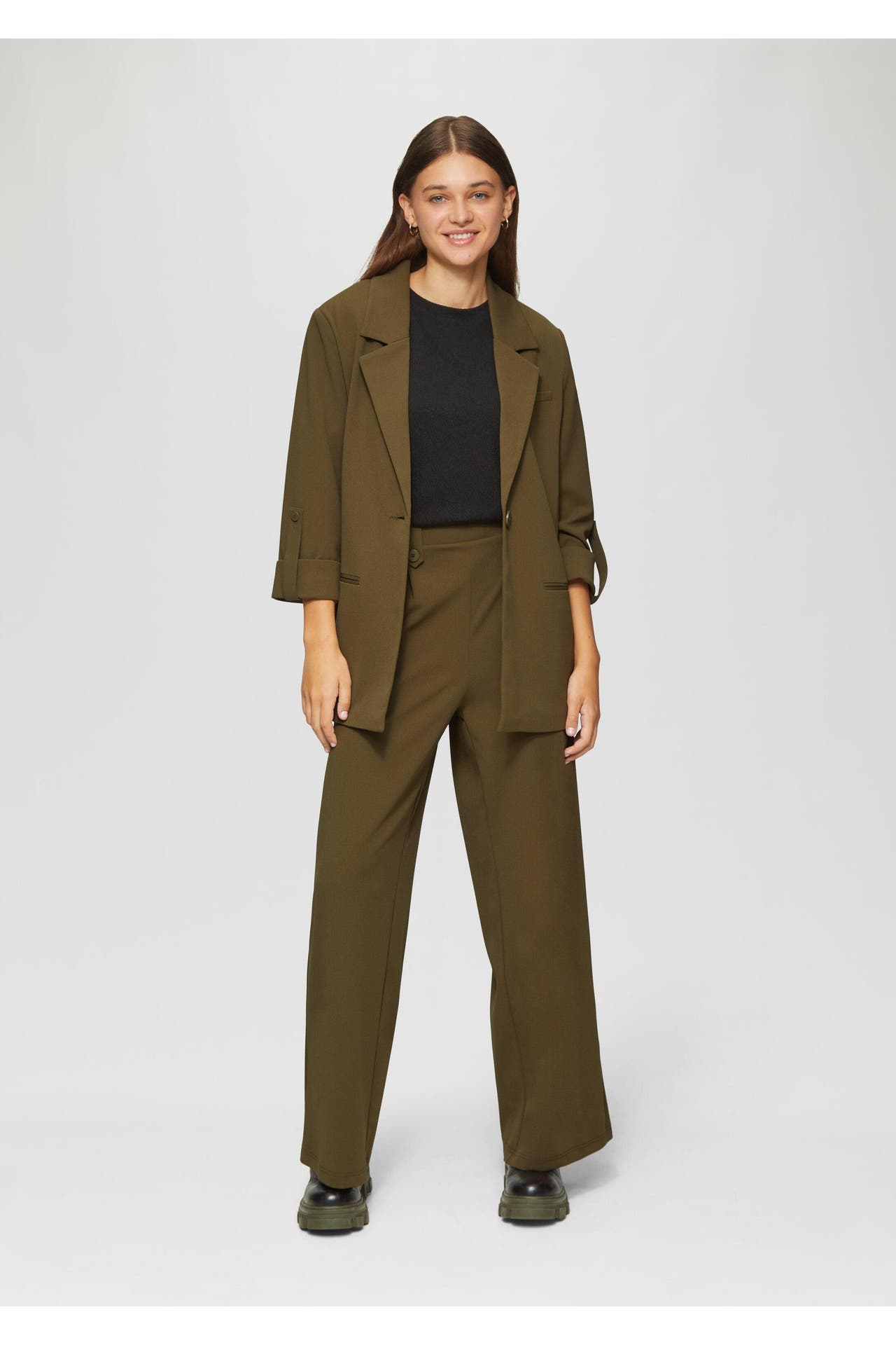 QS BY S.OLIVER Stoffhose 7864_olivgrün Wide/ Loose Fit, Bild 1