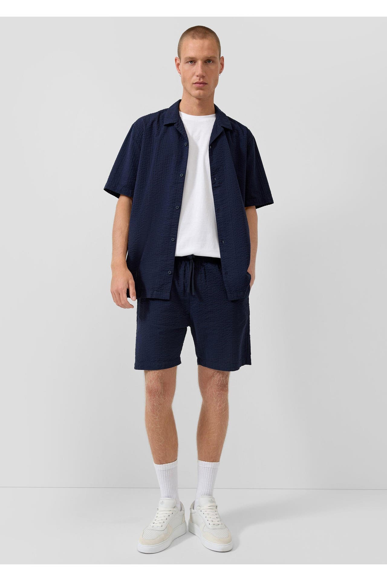 QS BY S.OLIVER Kurzarmhemd 5831_dunkelblau Loose Fit, Bild 1
