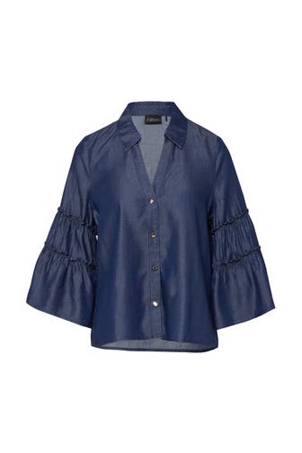 S.OLIVER Casual-Bluse 57Y2_blau