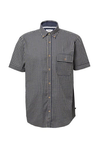 S.OLIVER Kurzarmhemd 58N1_tiefblau Regular Fit