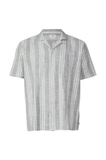 S.OLIVER Kurzarmhemd 59G9_navy Loose Fit