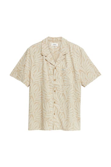 S.OLIVER Kurzarmhemd 81A2_beige Loose Fit