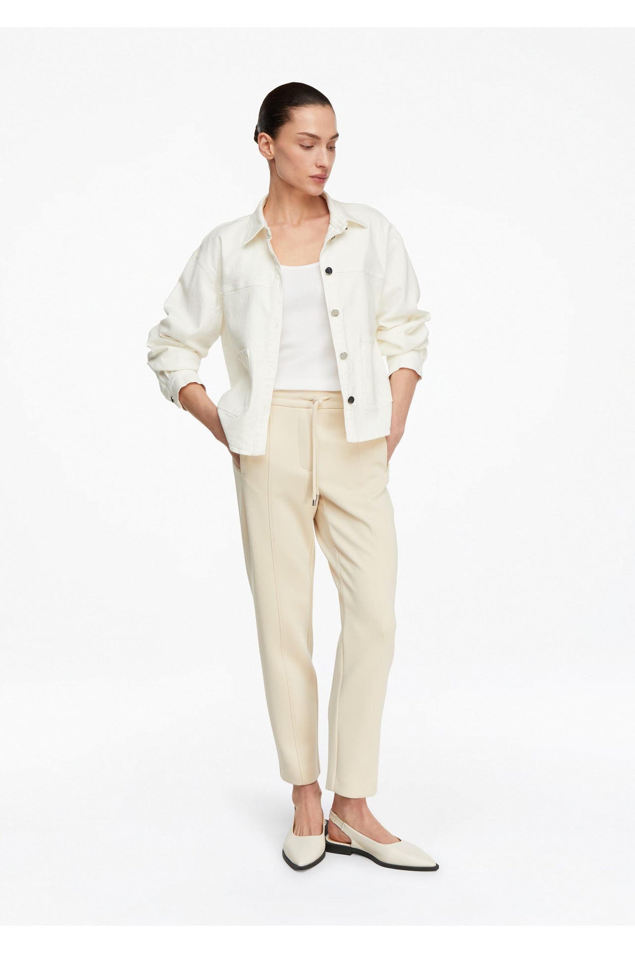 COMMA, Stoffhose 9300_helles beige Tapered, Bild 1