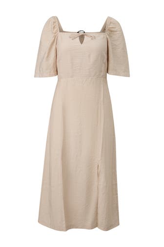 QS BY S.OLIVER Midikleid 9300_helles beige