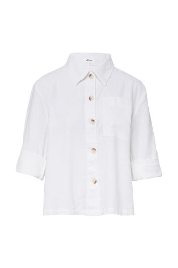 S.OLIVER Casual-Bluse 0100_weiß