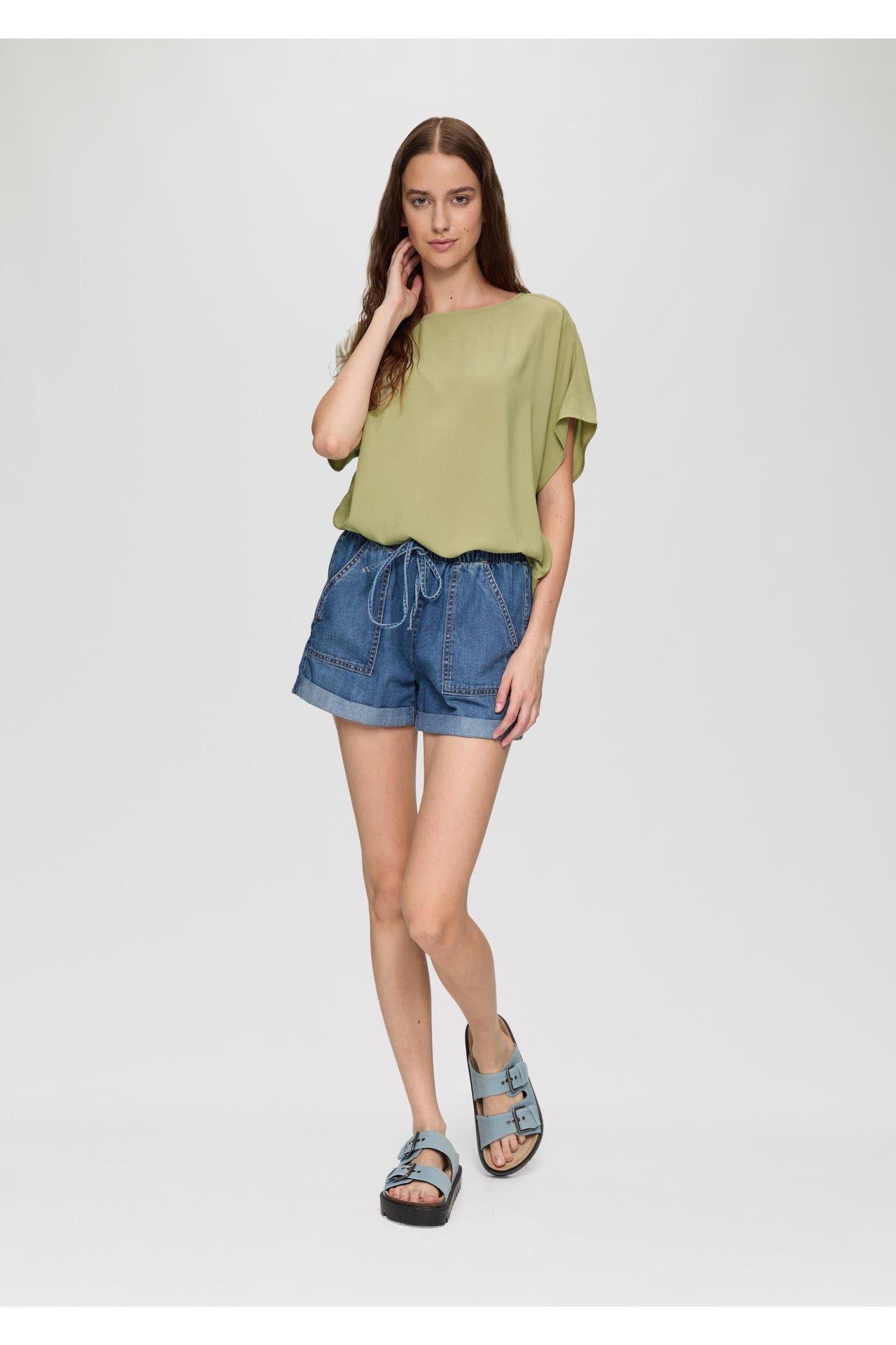 QS BY S.OLIVER Blusenshirt 7282_olivgrün, Bild 1