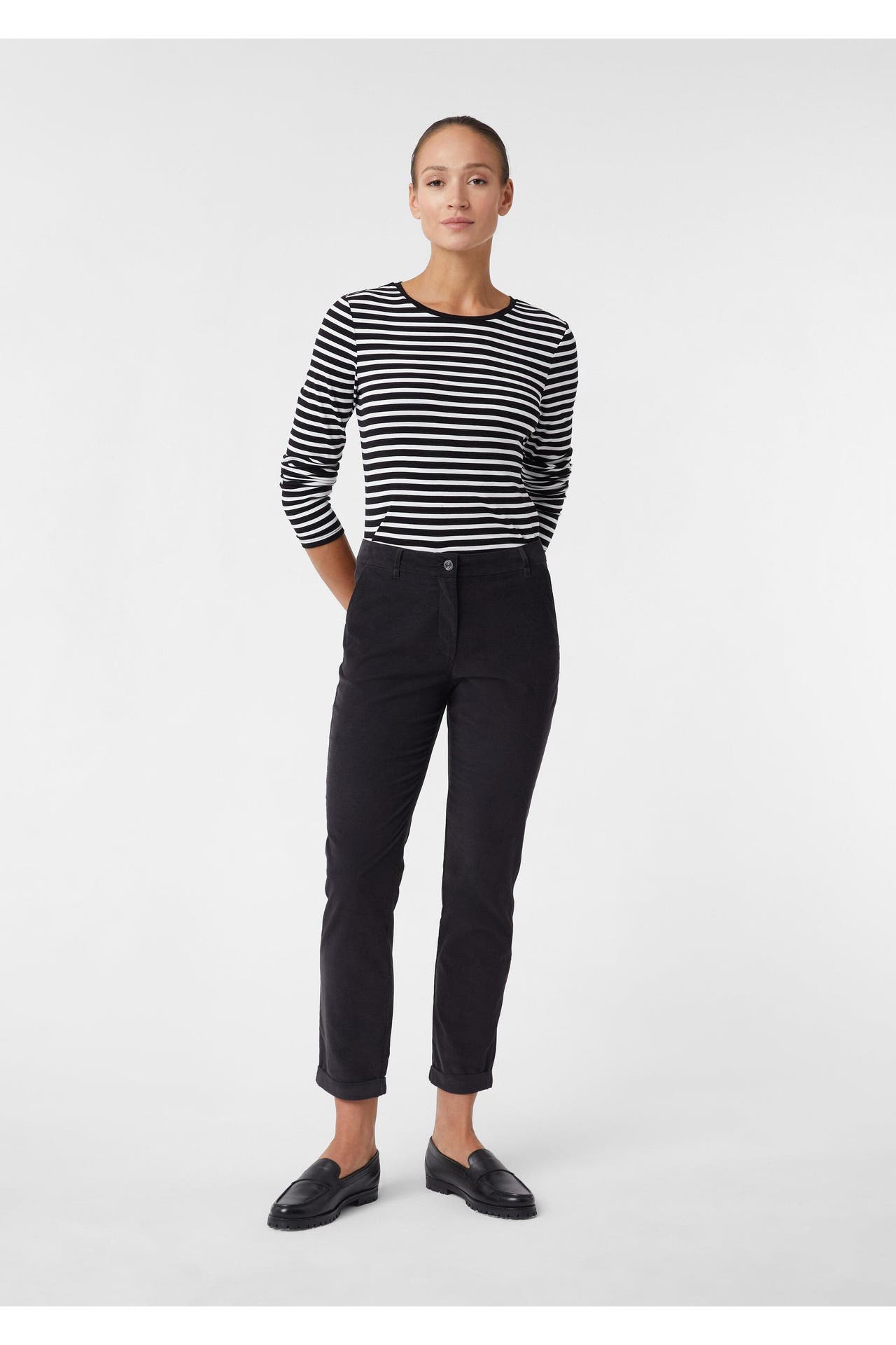 COMMA, Chino 9865_schwarz Tapered, Bild 1