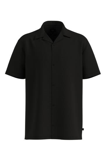 QS BY S.OLIVER Kurzarmhemd 9999_schwarz Loose Fit