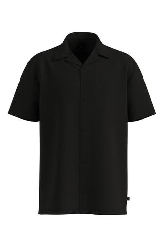 QS BY S.OLIVER Kurzarmhemd 9999_schwarz Loose Fit