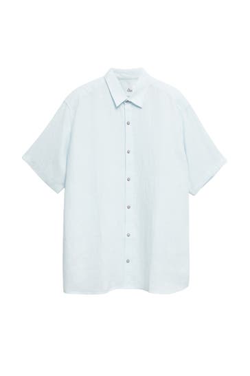S.OLIVER Kurzarmhemd 5110_hellblau Regular Fit