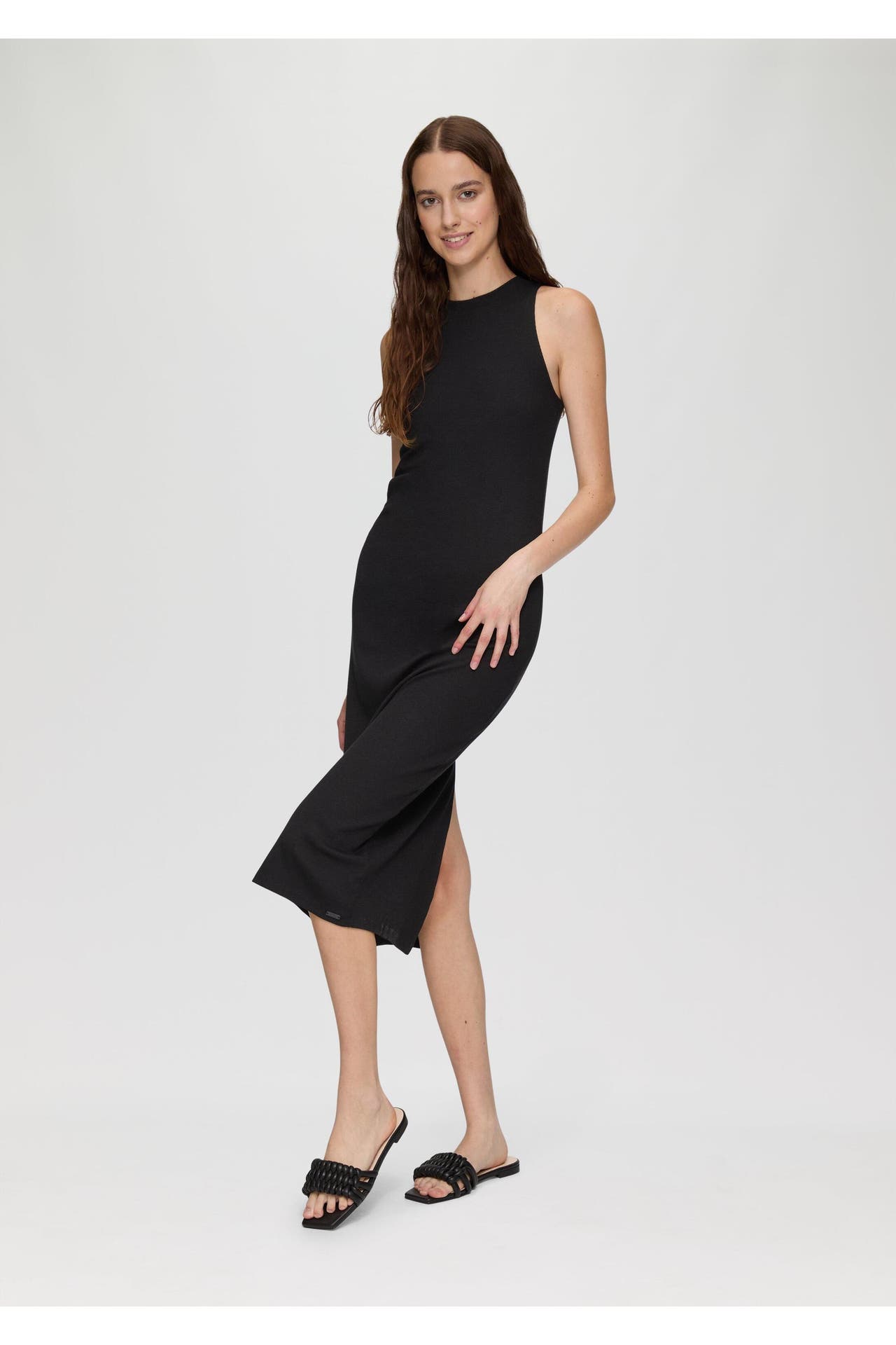 QS BY S.OLIVER Midikleid 9999_schwarz, Bild 1