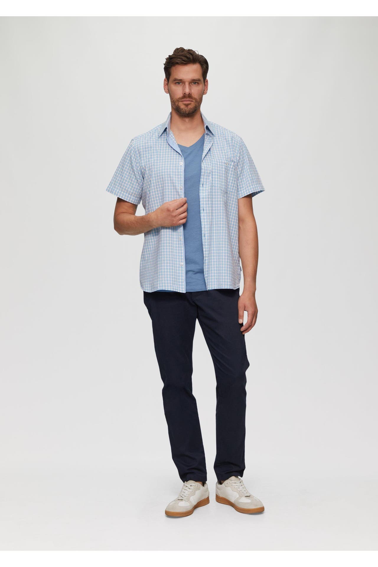 S.OLIVER Kurzarmhemd 50N1_hellblau Regular Fit, Bild 1