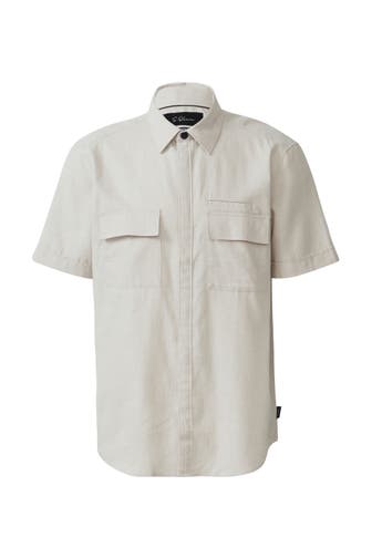 S.OLIVER Kurzarmhemd 80W1_helles beige Regular Fit