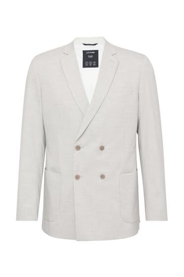 S.OLIVER Casual-Sakko S.OPURE 01M1_creme Slim Fit