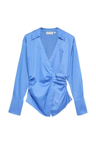 COMMA, Casual-Bluse 5444_azurblau