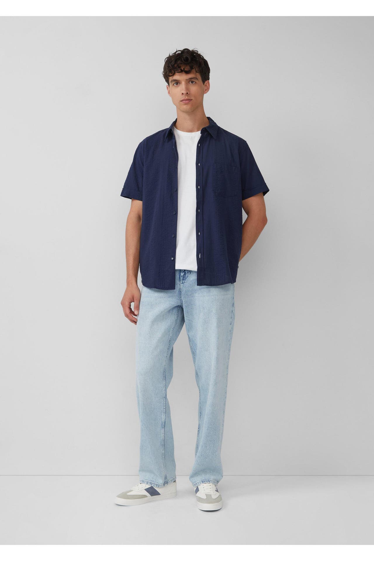 S.OLIVER Kurzarmhemd 5852_tiefblau Regular Fit, Bild 1
