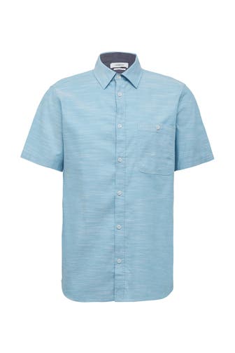 S.OLIVER Kurzarmhemd 6259_pastelltürkis Slim Fit