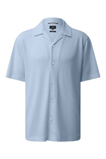 QS BY S.OLIVER Kurzarmhemd 5007_hellblau Loose Fit
