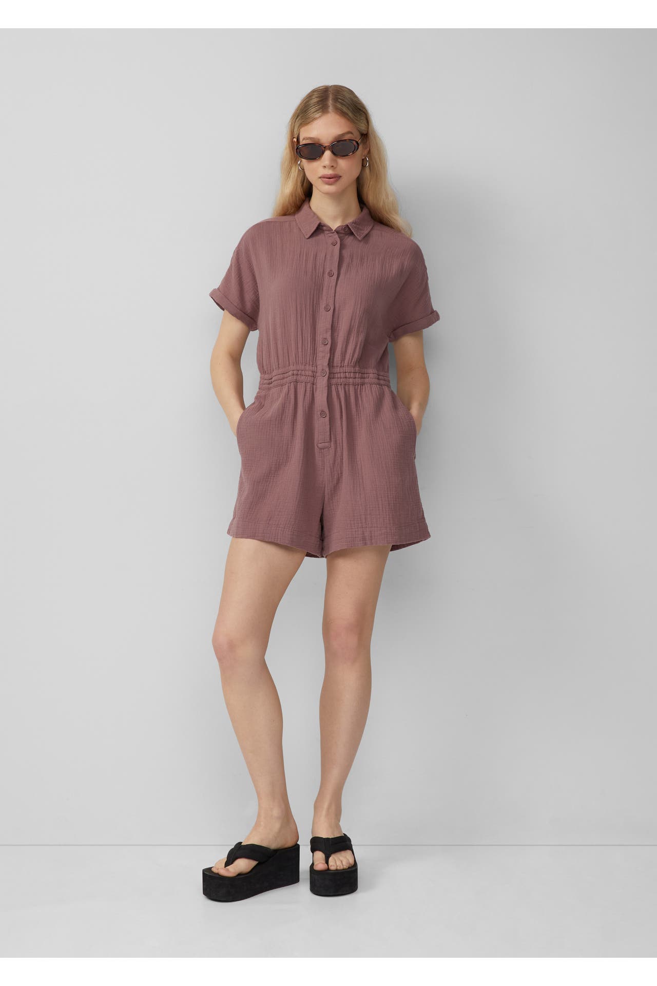 QS BY S.OLIVER Jumpsuit 4762_aubergine Tapered, Bild 1