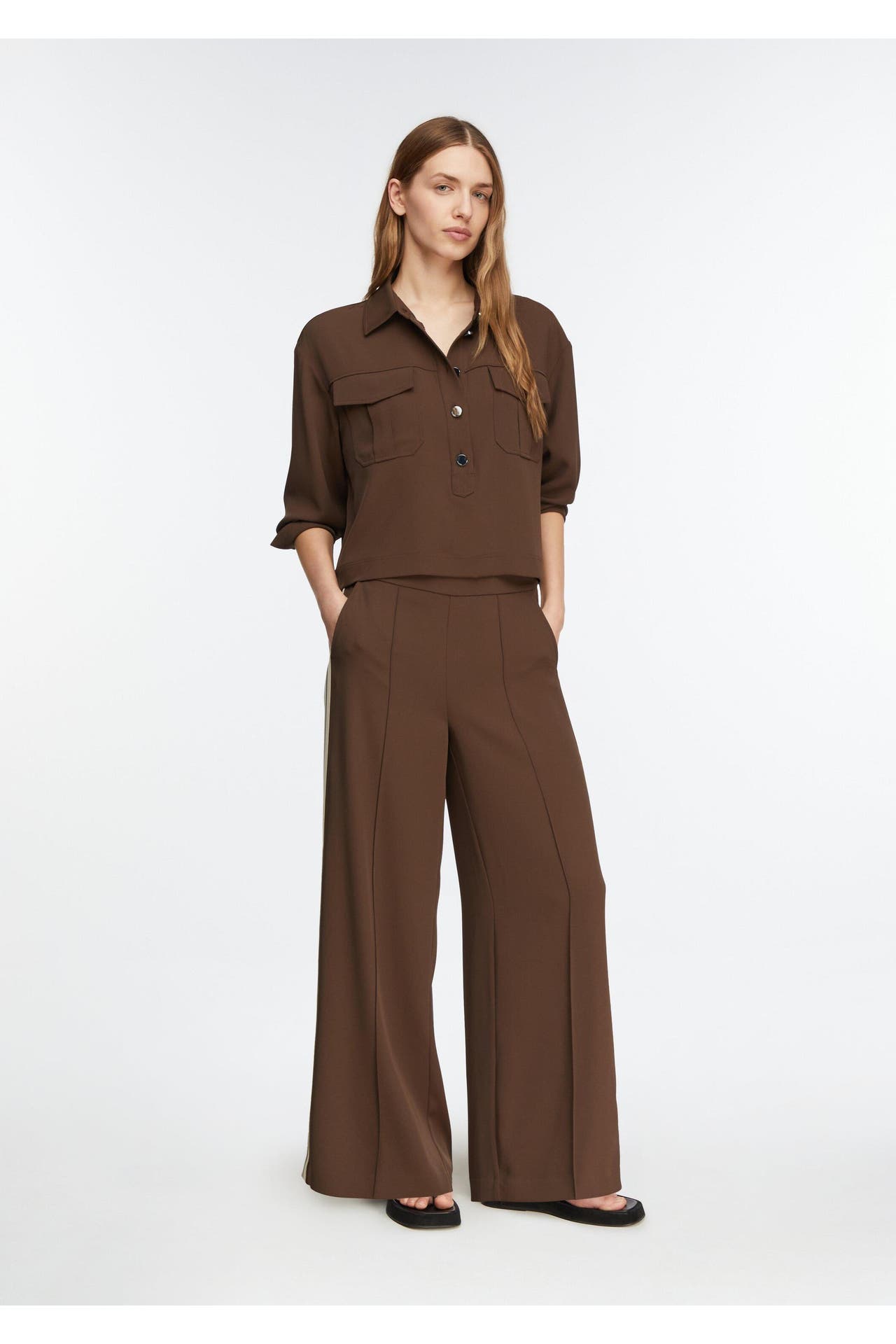 COMMA, Stoffhose 8943_dunkelbraun Tapered, Bild 1