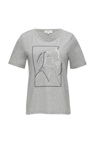 S.OLIVER T-Shirt 94D0_grau meliert
