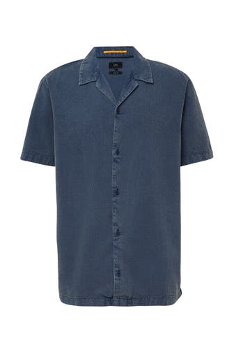 QS BY S.OLIVER Kurzarmhemd 5884_tiefblau Regular Fit