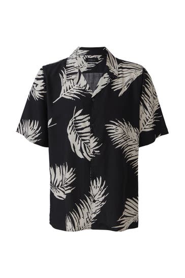 S.OLIVER Kurzarmhemd 99A6_schwarz Loose Fit