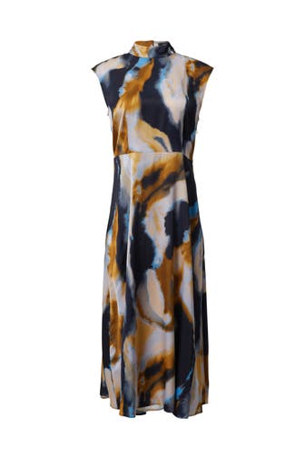 COMMA, Midikleid 55A8_royalblau