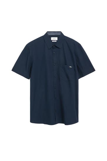 S.OLIVER Kurzarmhemd 5978_navy Regular Fit