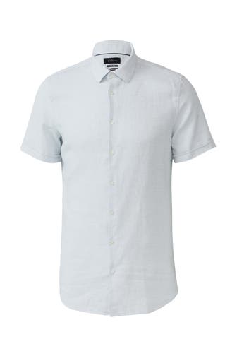 S.OLIVER Kurzarmhemd 50H1_hellblau Slim Fit