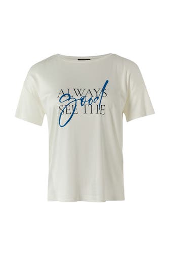 COMMA, T-Shirt 01D7_weiß