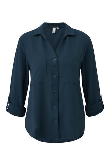 QS BY S.OLIVER Casual-Bluse 5820_tiefblau